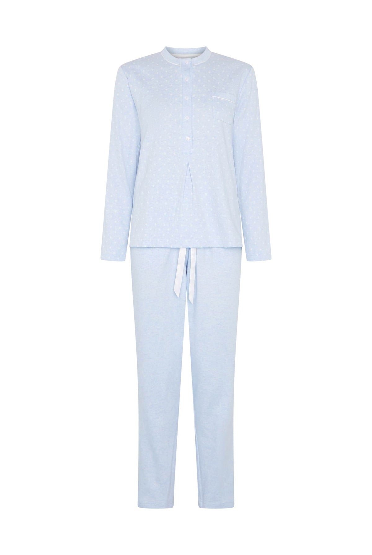 Pijama de invierno manga larga vigoré azul de corazones