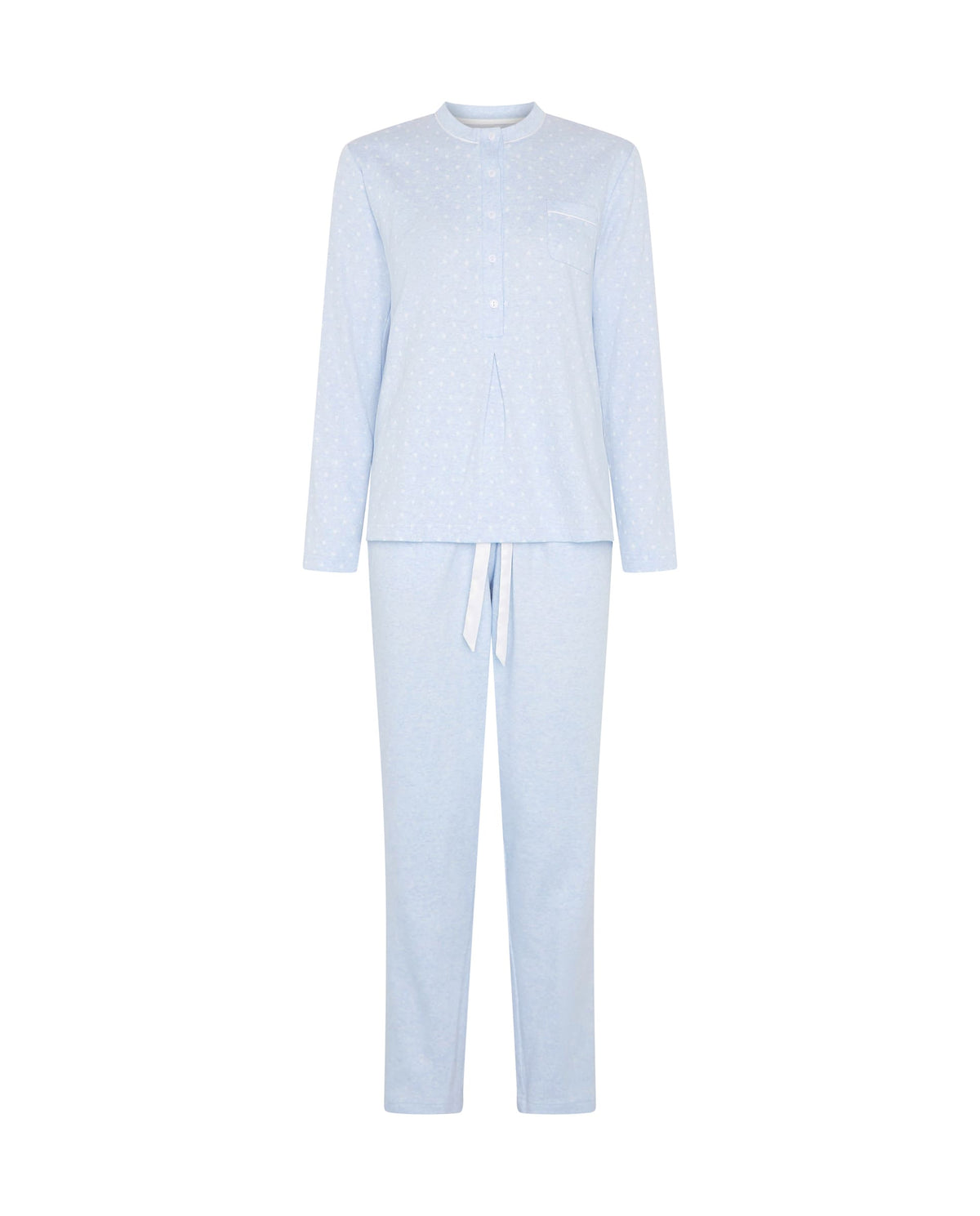Pijama de invierno manga larga vigoré azul de corazones