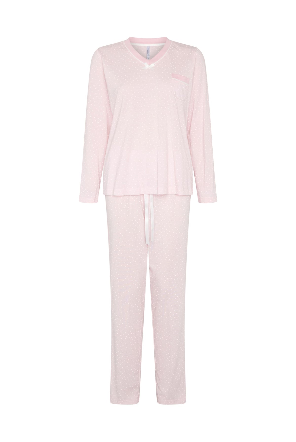 Pijama de invierno manga larga vigoré rosa de corazoncitos