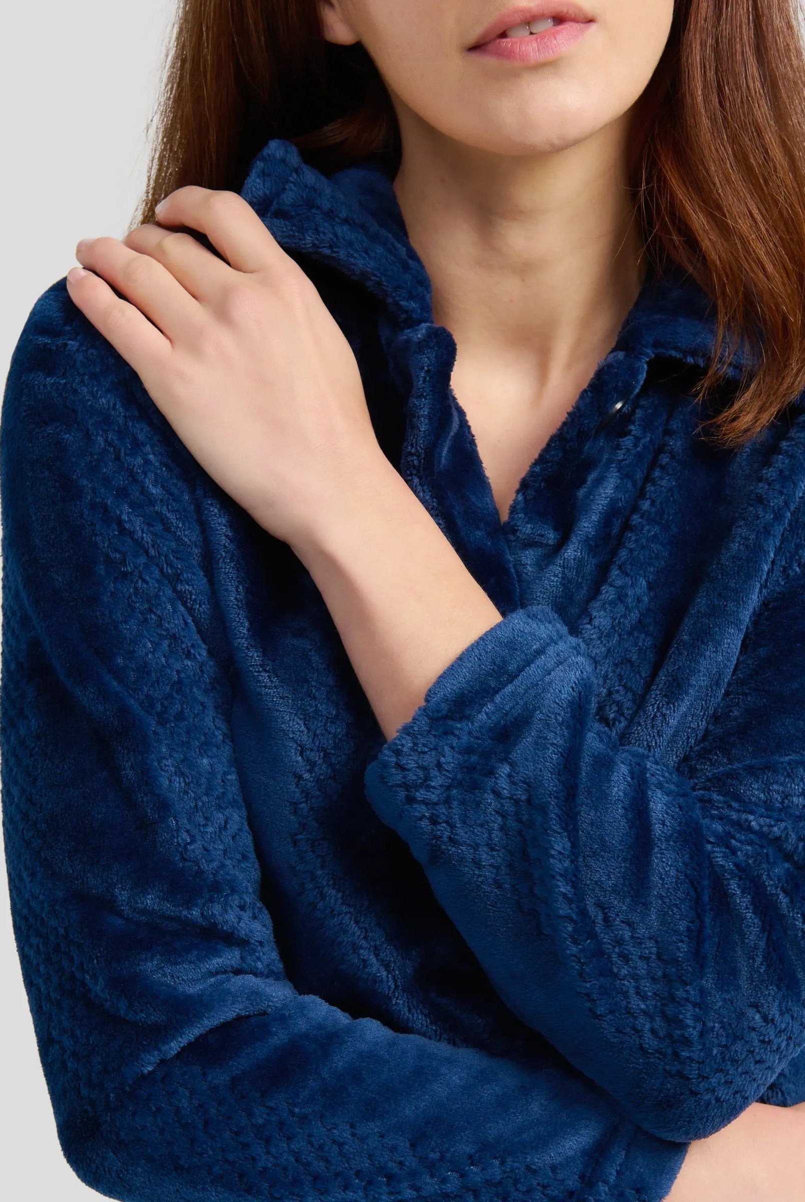 ✅ Bata larga mujer invierno jacquard botones | LOHE ®
