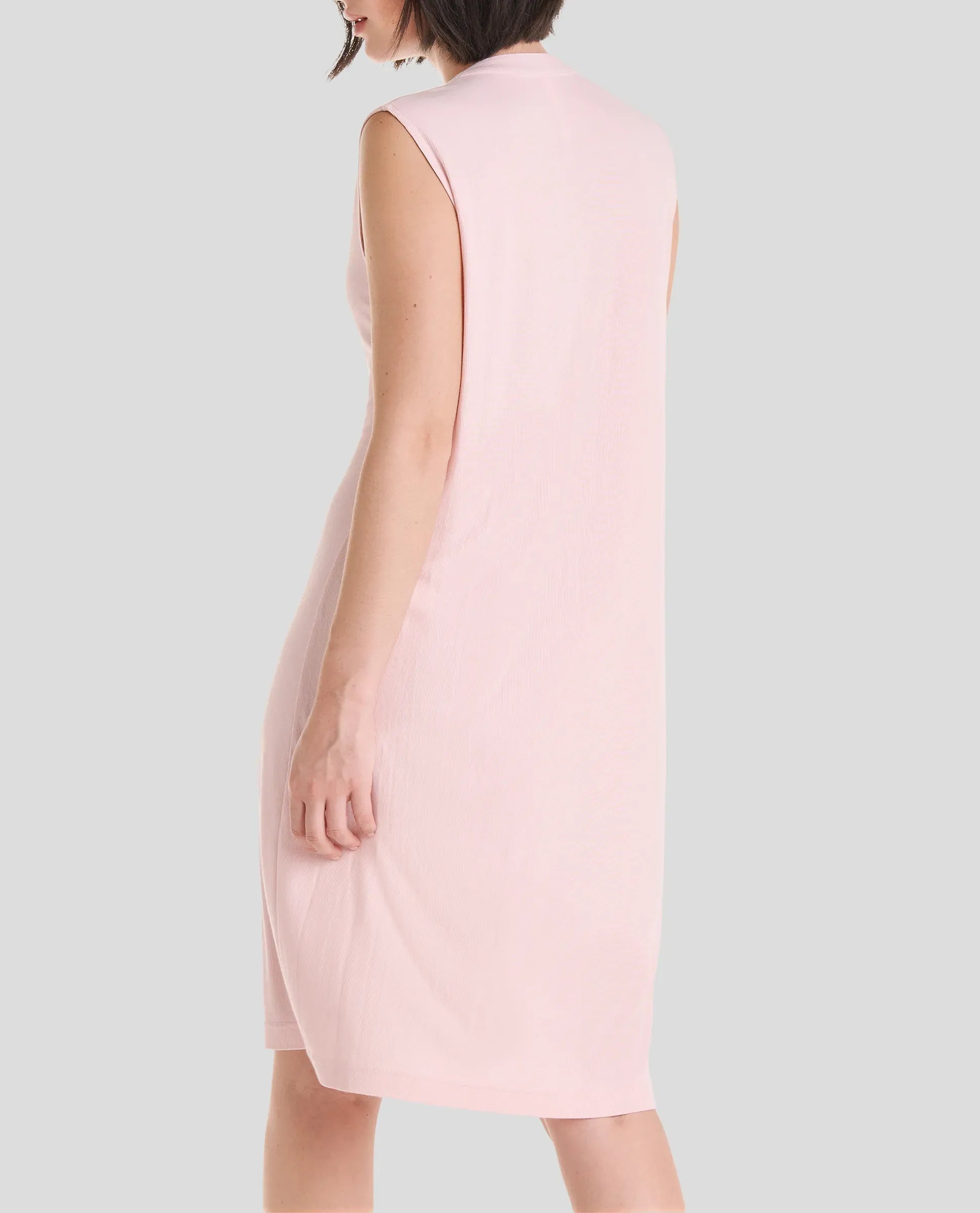Camisón verano sin mangas canalé entredos — Rosa