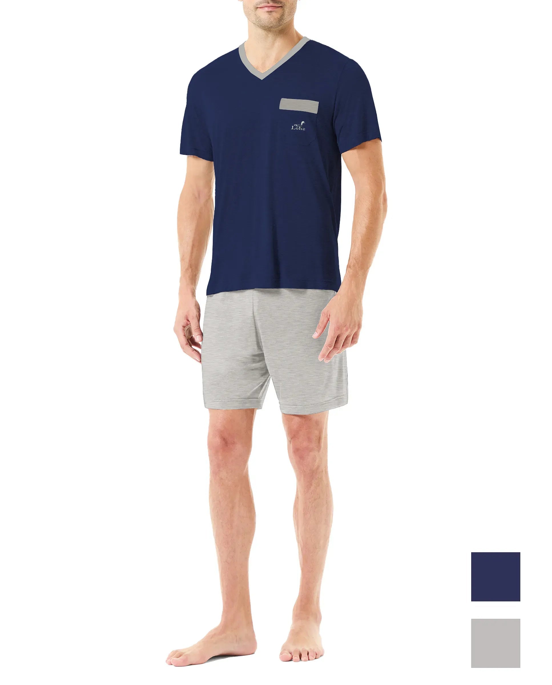 ✅ Pijama de hombre para verano mixto con pantalón corto | LOHE ®