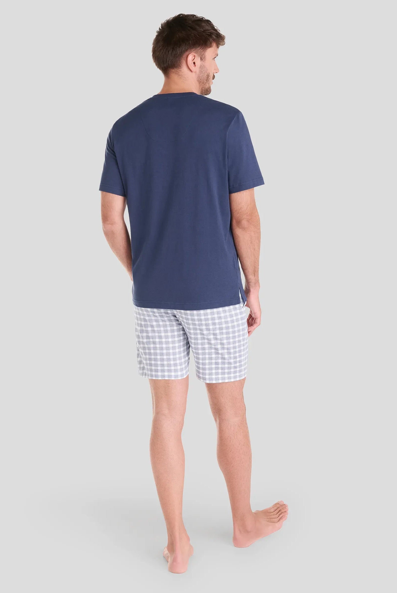 Pijama corto hombre cuadros