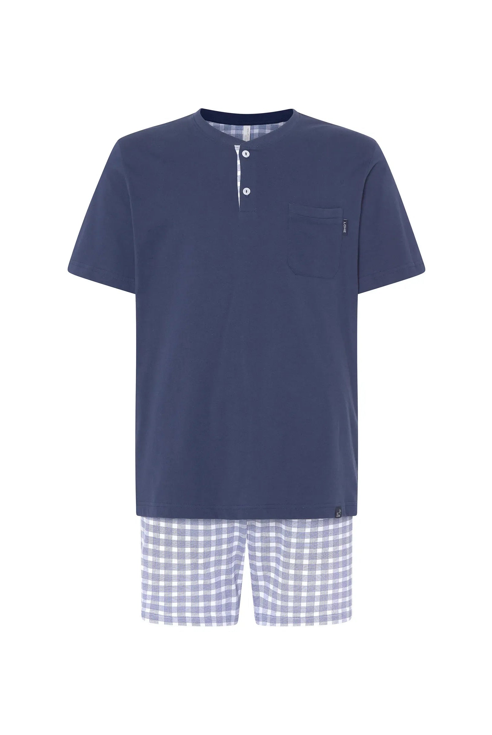 Pijama corto hombre cuadros