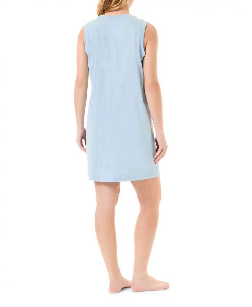 Back view of the Lohe short sleeveless cotton summer nightgown