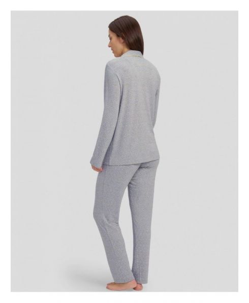 Rear view women's pyjamas long grey