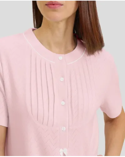 ✅ Women's lingerie nightdress with short sleeves and pleats | LOHE ®