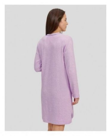 Rear view of mauve winter long nightgown