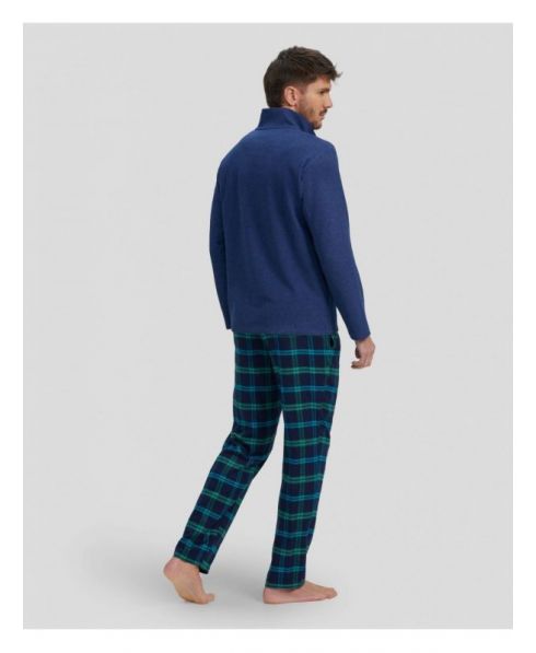 Rear view of men's two-piece winter pyjamas