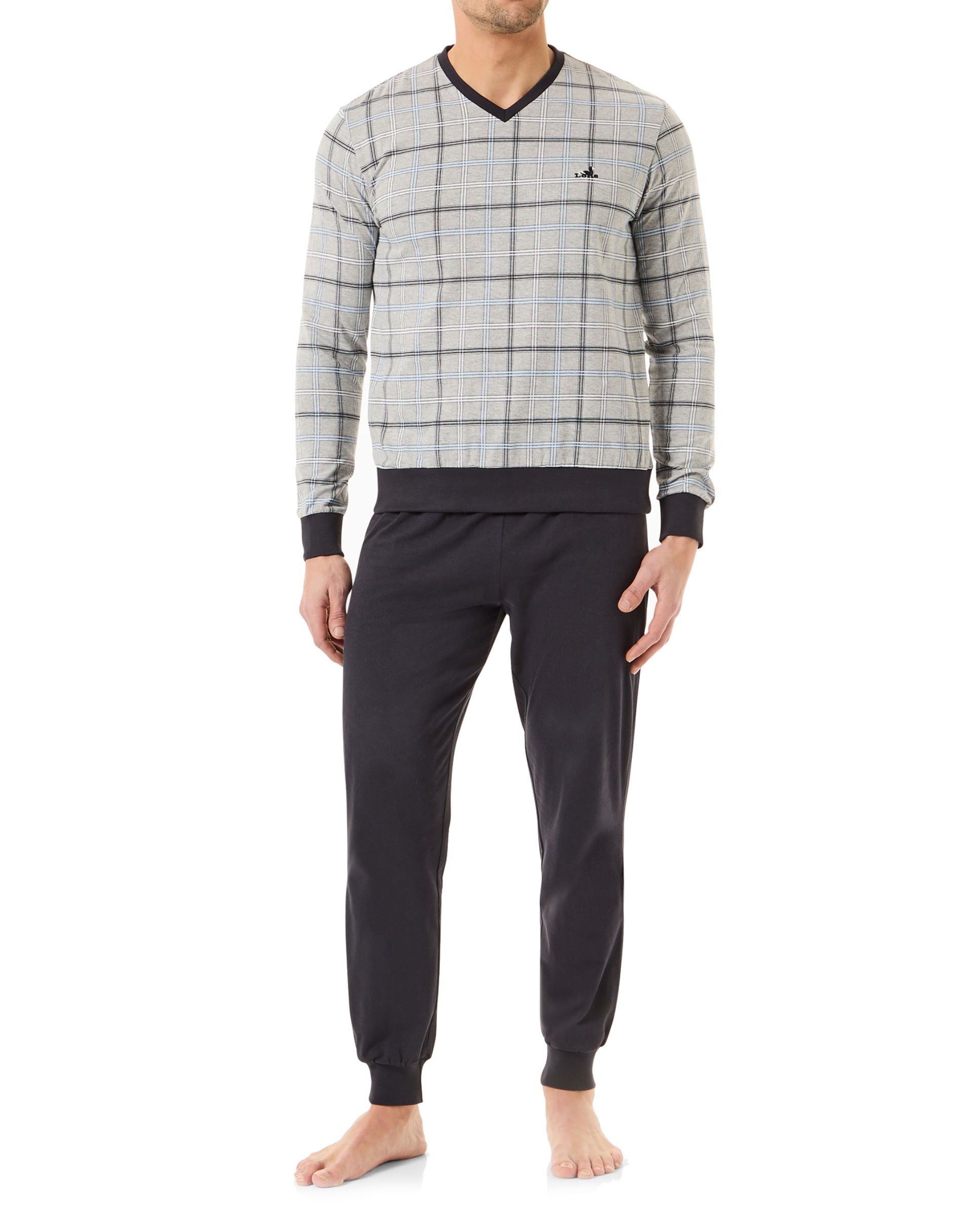 Men's plaid knitted winter pyjamas for winter