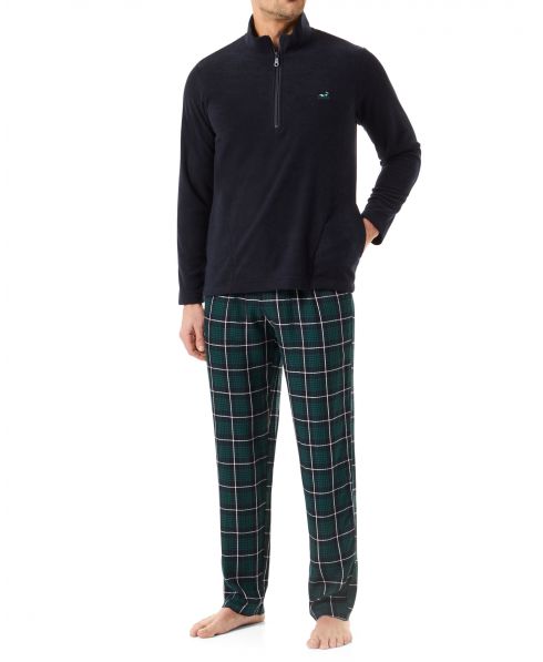 Men's long-sleeved mixed plaid winter pyjamas