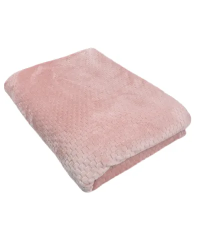 Manta para sofá rosa en super suave jacquard de cuadros