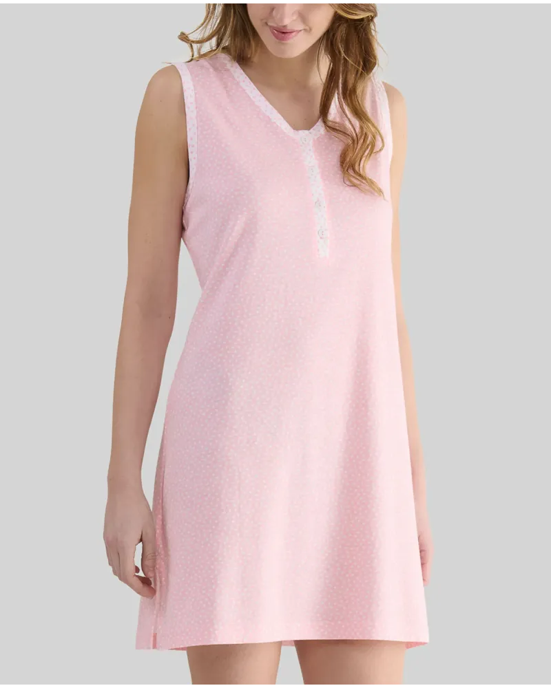 Camisola corta sin mangas para verano Rosa estampado Corazones