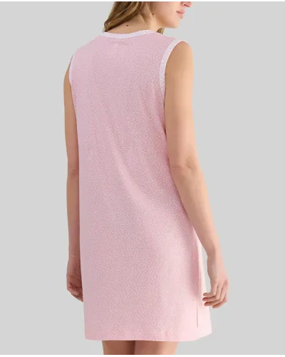 Camisola corta sin mangas para verano Rosa estampado Corazones