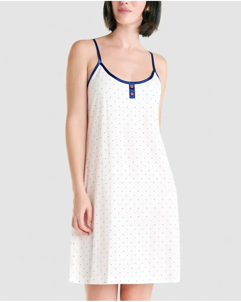 Summer strapless camisole with polka dots