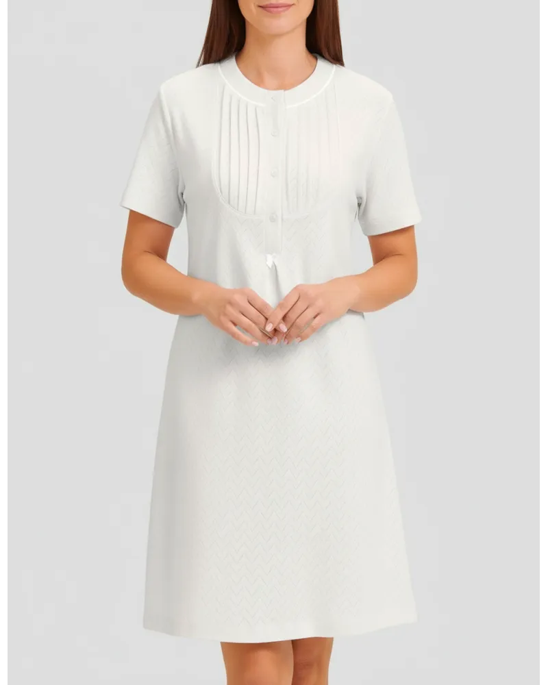 ✅ Women's lingerie nightdress with short sleeves and pleats | LOHE ®