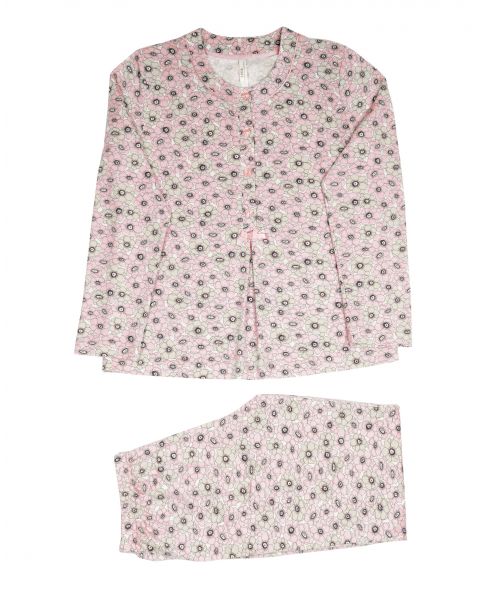 Pijama Lohe mujer invierno flores rosas