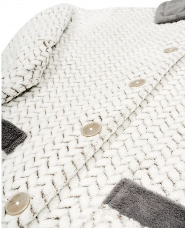 View detail jacquard zigzag jacquard fabric winter coat