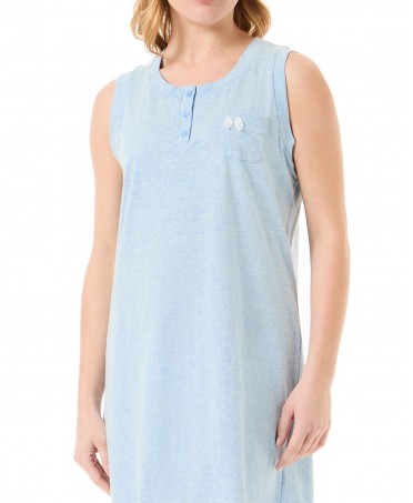Summer nightgown detail cool and sleeveless 100% cotton