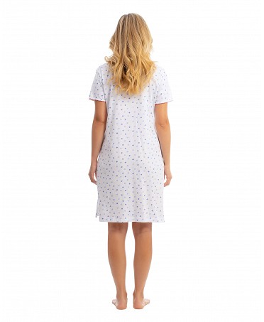Woman wears a fresh and fun summer nightgown