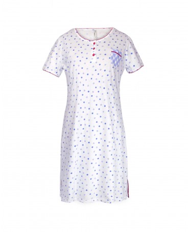 Short nightgown in soft and comfortable cotton