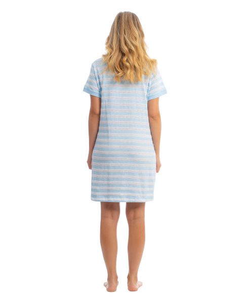 Short and cool cotton nightgown
