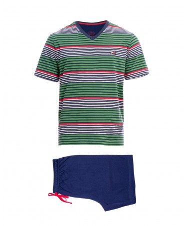 Men's two-piece pyjamas in cotton, ideal for summer