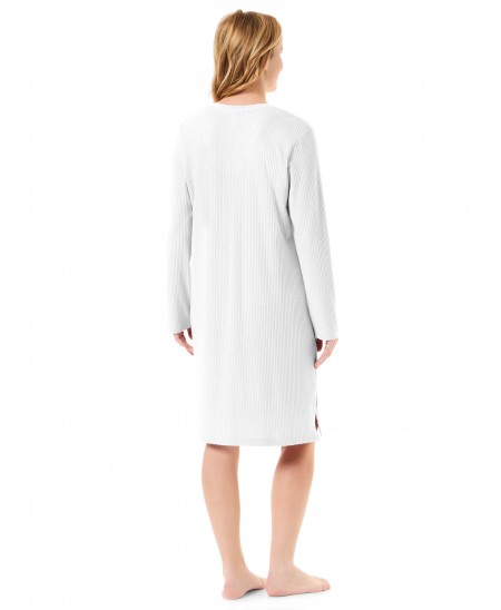 Rear view of the ivory women's nightdress