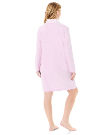 Rear view of pink winter nightgown