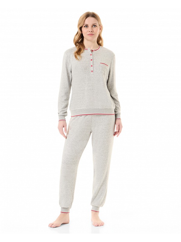  Pantalones de pijama para mujer, largos, elásticos