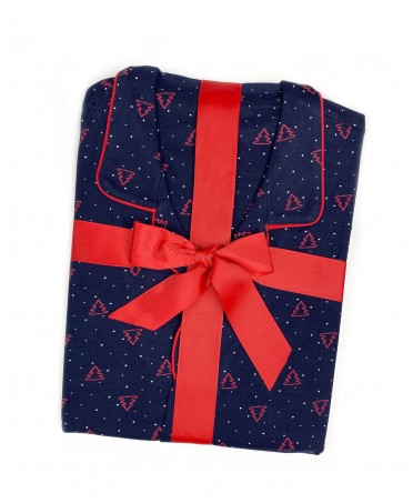 Christmas pyjama sales presentation with gift ribbon