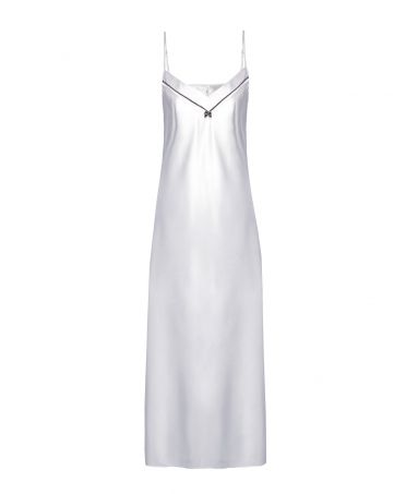 Elegant women's Christmas long nightgown with satin straps