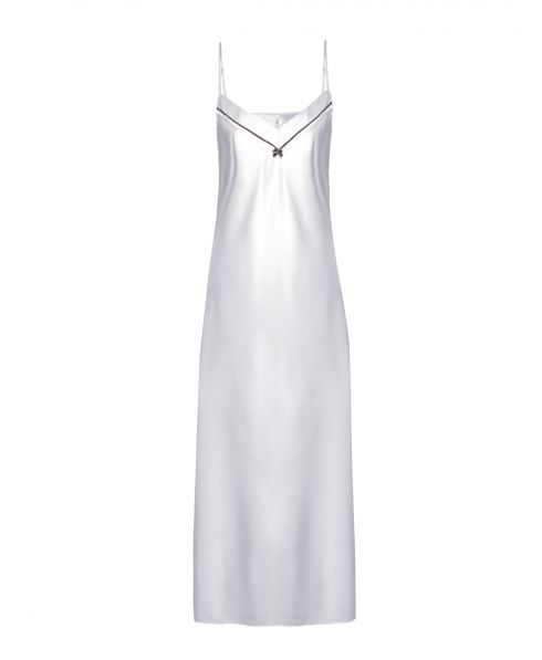 Elegant women's Christmas long nightgown with satin straps