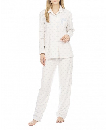 Women's pyjamas long sleeve buttons long sleeve polka dots