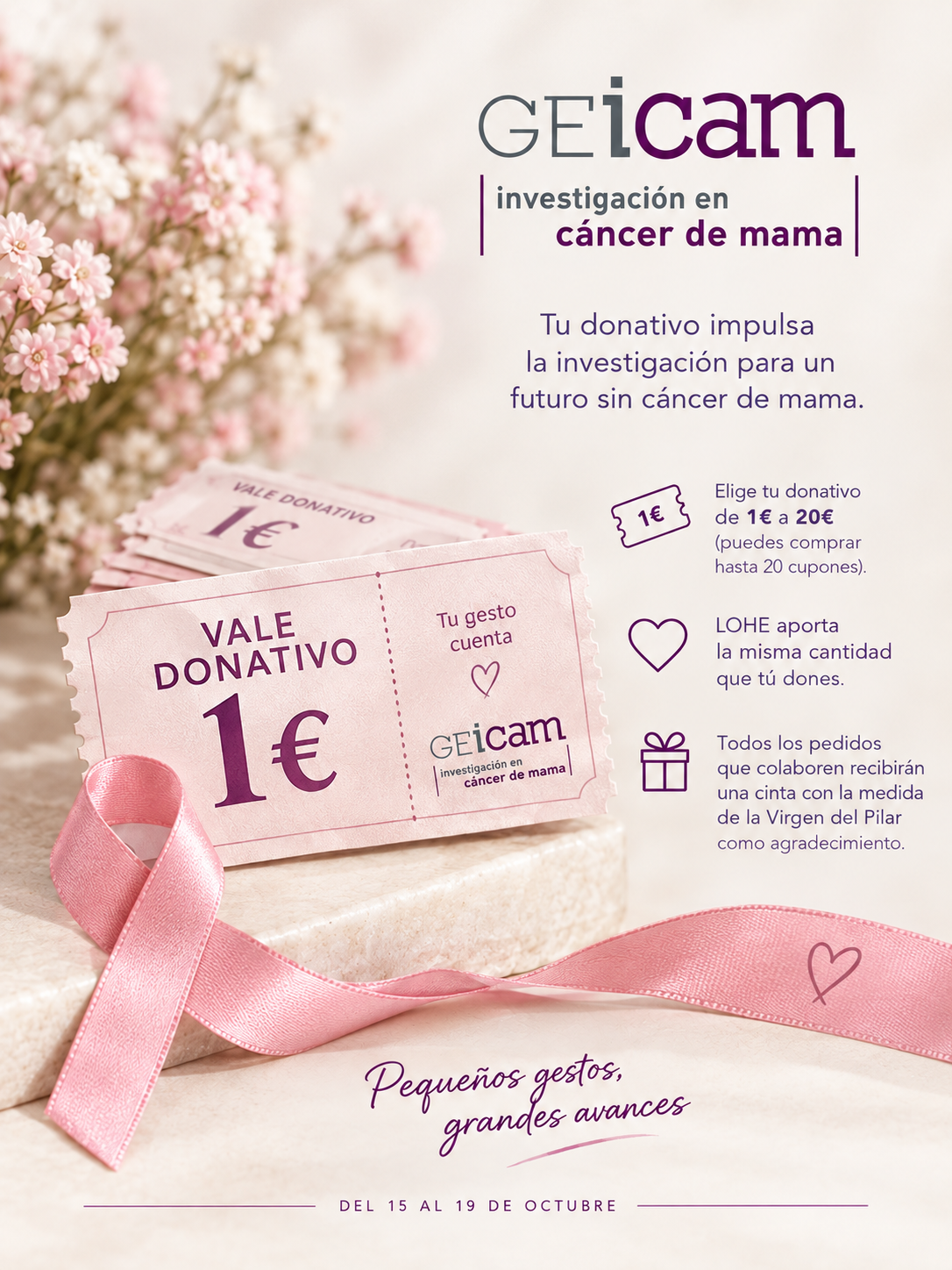 LOHE y GEICAM, juntos por la investigación del cáncer de mama