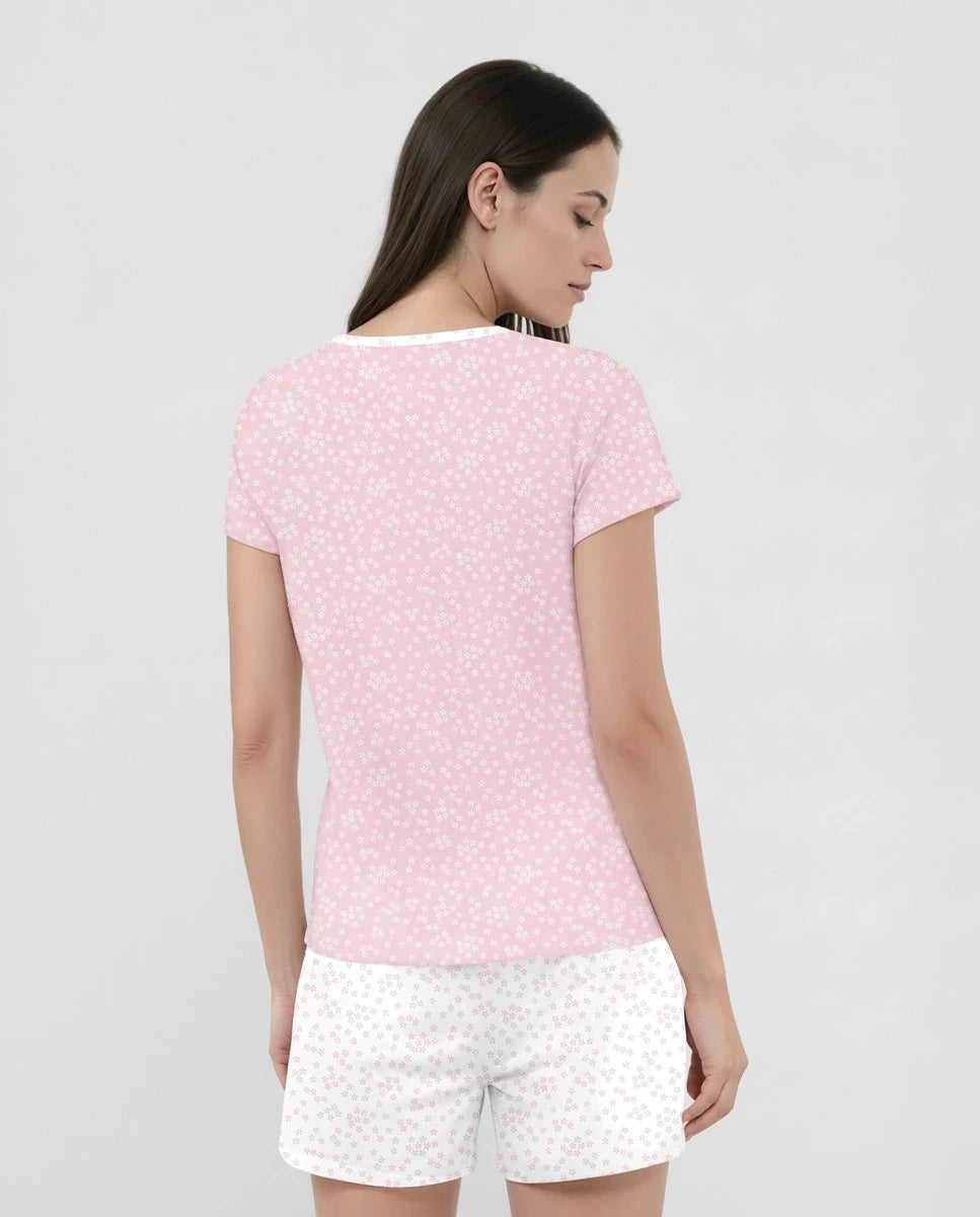 Pijama corto de mujer vista trasera