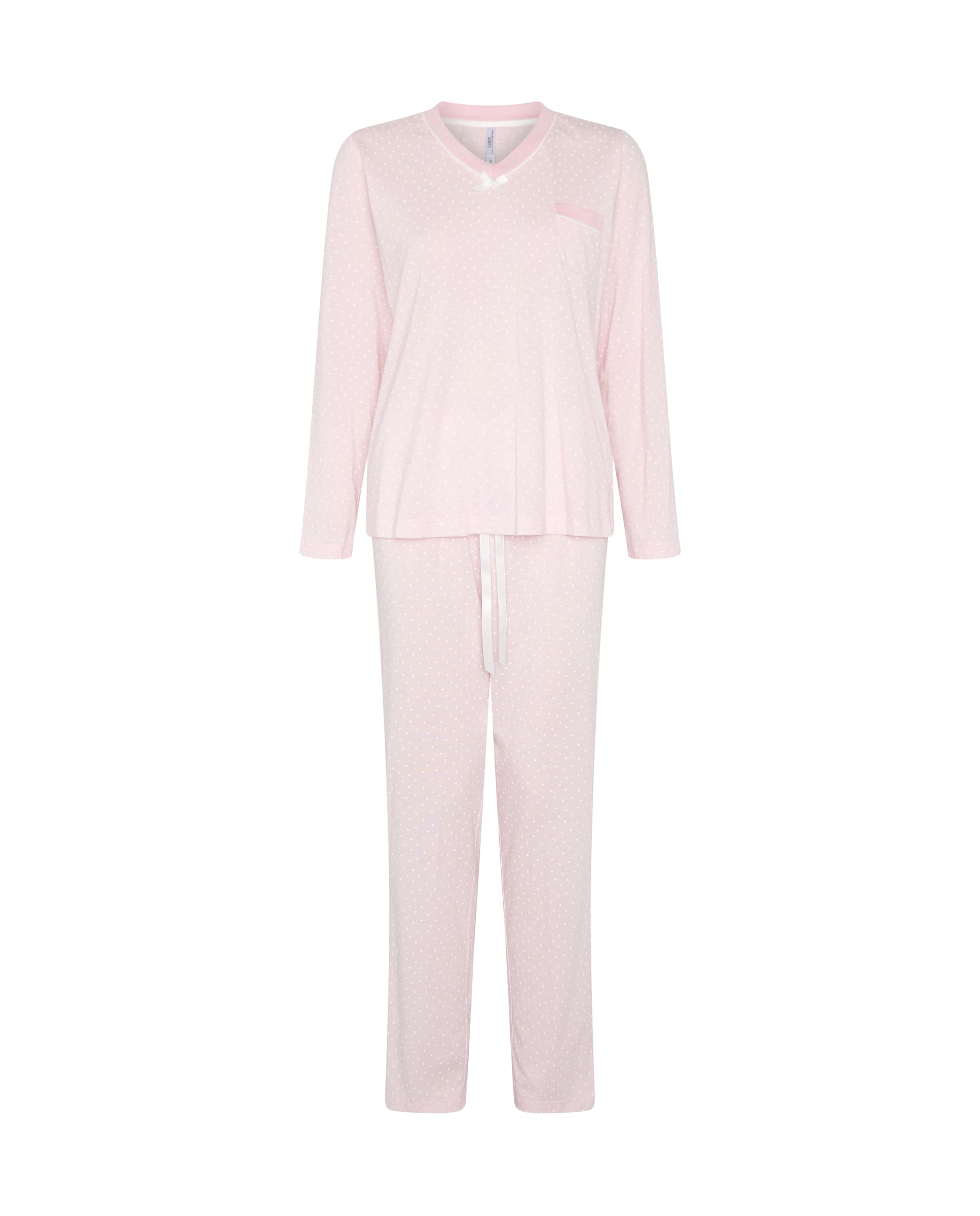 Pijama de invierno manga larga vigoré rosa de corazoncitos