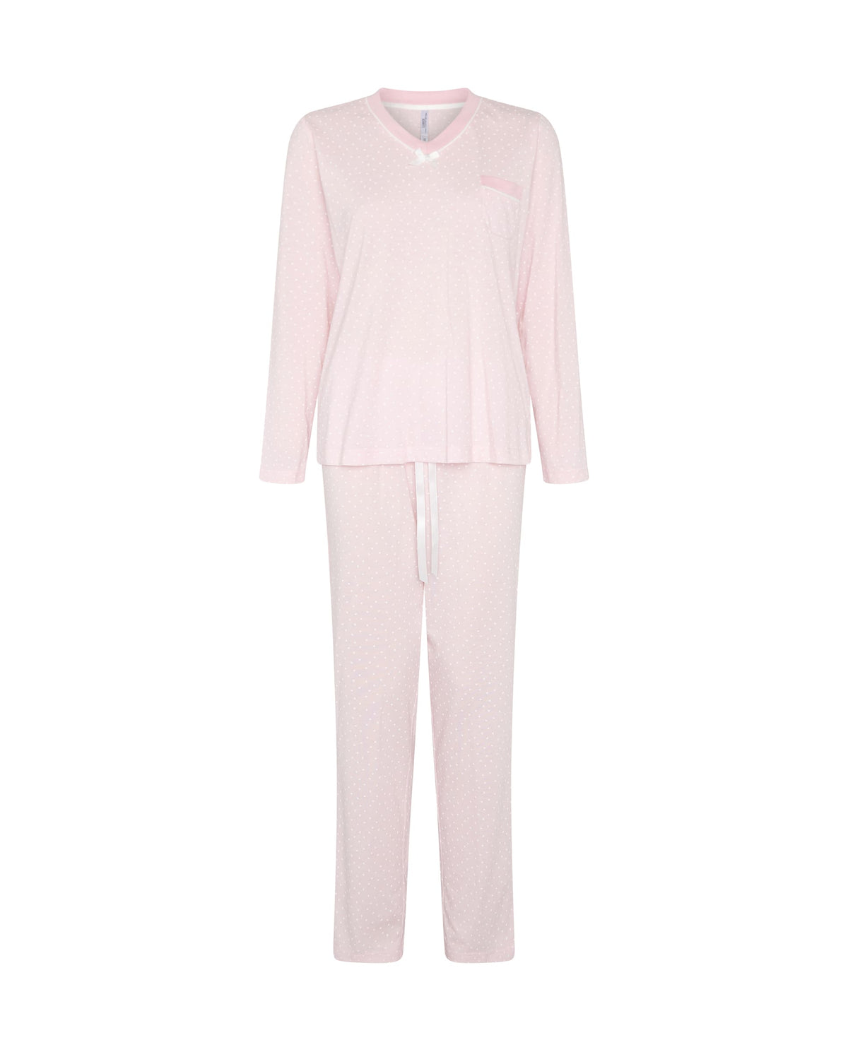 Pijama de invierno manga larga vigoré rosa de corazoncitos