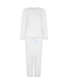 Pijama de invierno manga larga micropolar azul de corazones