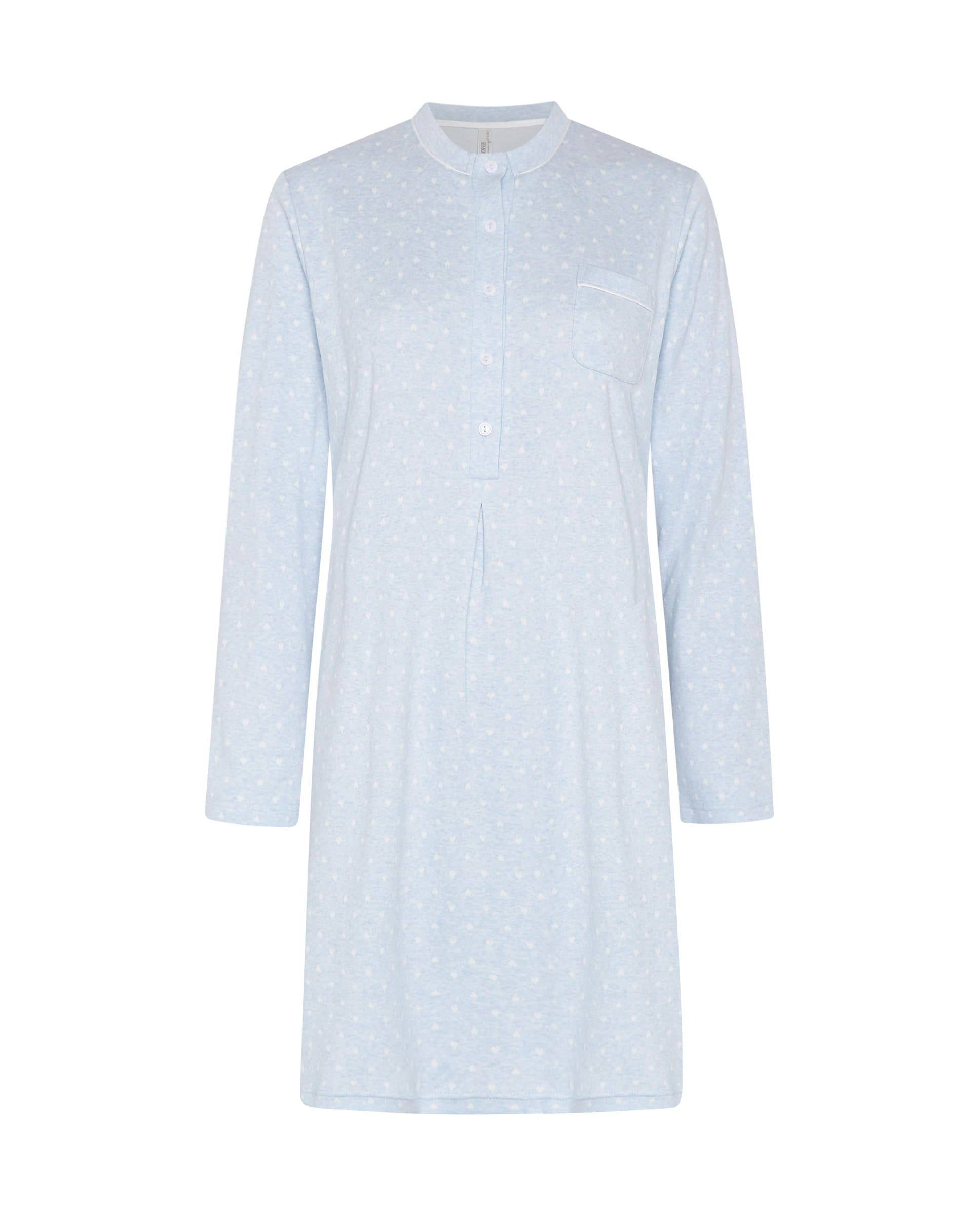 Camisón de invierno manga larga vigoré azul de corazones