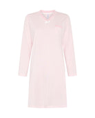 Camisón de invierno manga larga abierto rosa de corazoncitos