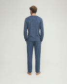 Pijama de hombre de invierno manga larga vigoré gris cuello pico
