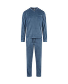 Pijama de hombre de invierno manga larga vigoré gris cuello pico