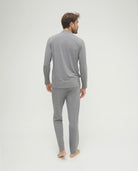 Pijama de hombre de invierno manga larga modal marino abierto