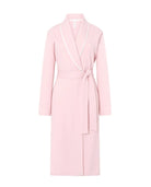 Bata larga mujer smocking con vivo — Rosa