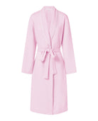 Bata de mujer verano cuello smoking con vivo — Rosa