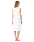Camisón sin mangas de verano con puntilla — Marfil