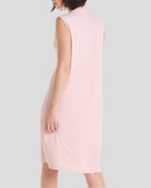 Camisón verano sin mangas canalé entredos — Rosa