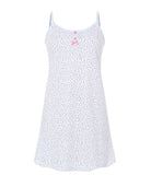 Camisón corto de mujer para verano de tirantes con estampado florecitas