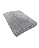 ✅ Manta para casa en amoroso tejido espiga gris | LOHE ®